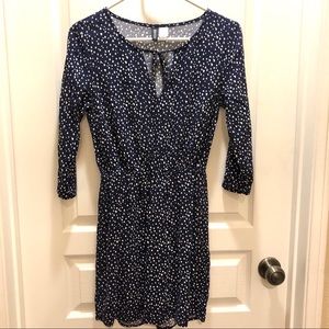 HM Navy and White Heart Dress